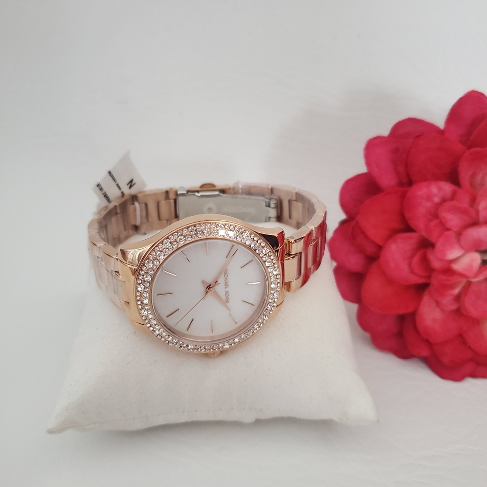 Michael Kors Liliane 36mm Rose Gold Womens Watch - Picture 2 of 8